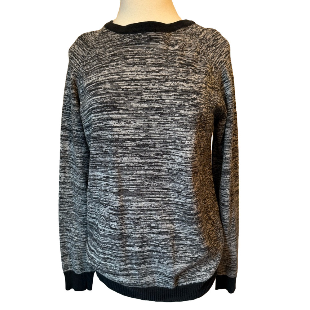 21 Men An American Brand Med Preppy Heathered Black/Gray‎ Knit Jumper Sweater